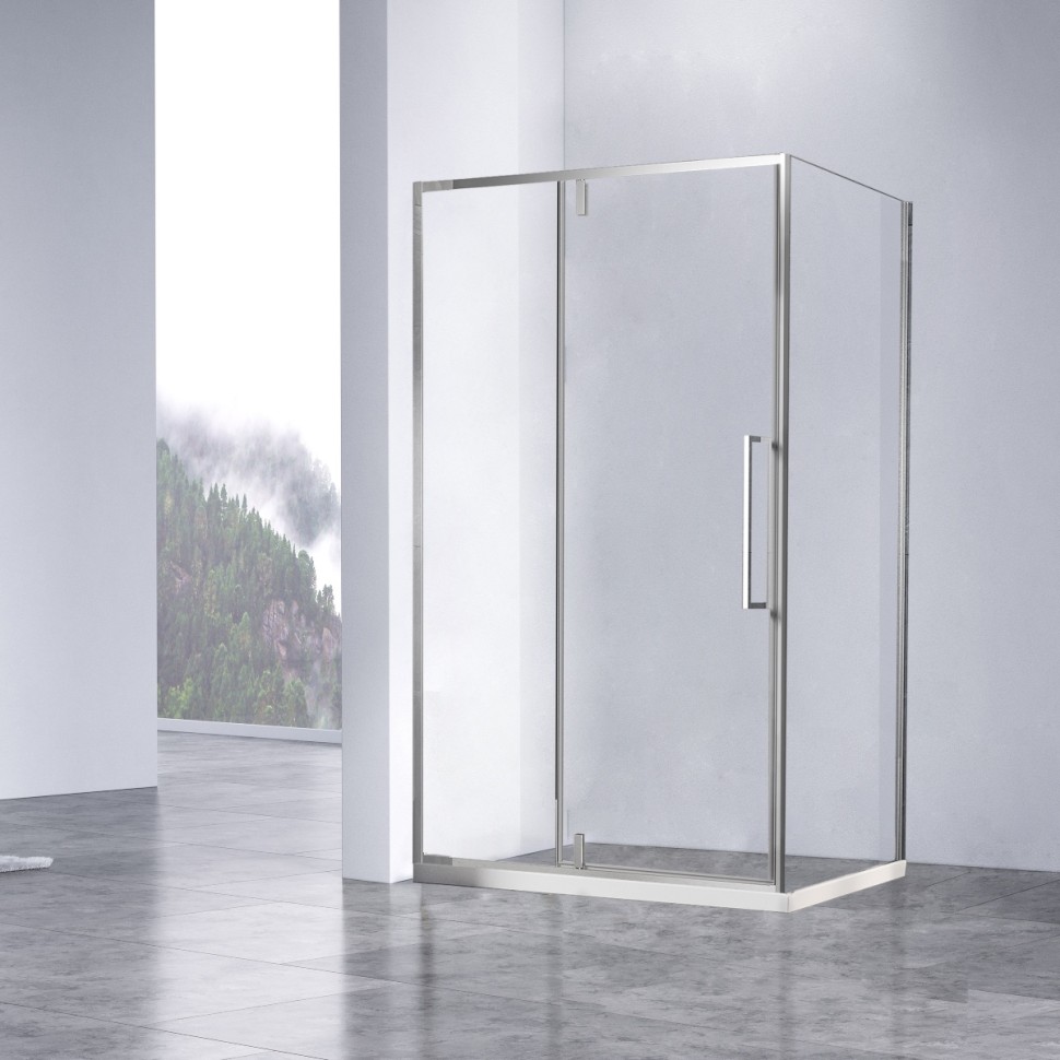 Душевой уголок Slim-N VSR-4SNP1012CL, 1200*1000, хром, стекло прозрачное