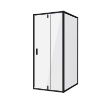 Душевое ограждение Niagara Nova NG-83-8AB-A100B (80х100х195) прямоугольник,черный,дверь распашная,стекло прозрачное,2 места