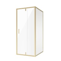 Душевое ограждение Niagara Nova NG-43-11AG-A110G (110х110х195) квадрат,золото,двери распашные,стекло прозрачное,2 места