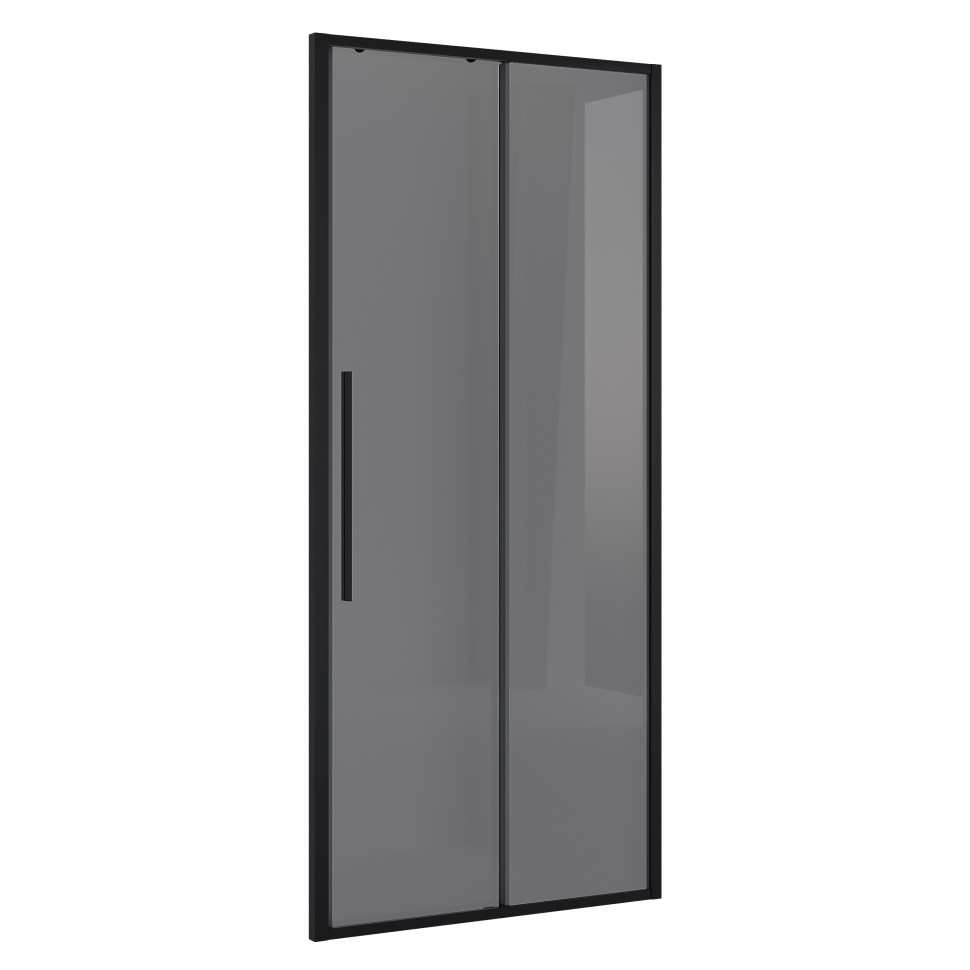 Дверь в нишу Niagara Nova NG-85-11TB (110х195) черный матовый,стекло тонированное,дверь раздвижная,1 место