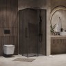 Душевое ограждение Niagara Nova NG-2829-34BLACK (90х90х195) квадрат,черный матовый,двери раздвижные,стекло тонированное,1 место