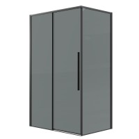 Душевое ограждение Grossman Galaxy 100.K33.01.130.21.10-200.K33.01.80.21.10 (130х80х195) раздвижная,черный матовый,стекло тонированное,2 места
