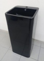 Раковина напольная -цвет-чёрный -глянцевый CeramaLux P7004LВ
