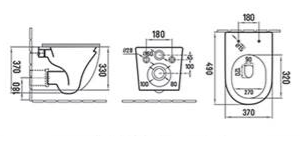 Унитаз подвесной CeramaLux TR2197MH