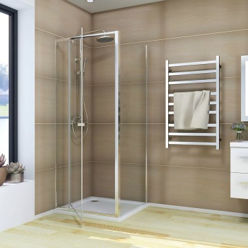 Душевой угол Veconi Rovigo RV-026, 800х900х1950, хром, стекло прозрачное