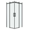 Душевое ограждение Grossman Classic 300.K33.04.1010.21.00 (100х100х195) квадрат,раздвижная,черный матовый, стекло прозрачное, 2 места