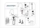 Смеситель для кухни LANGE, светлое золото, La214212-LG, Paulmark