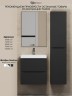 Тумба под раковину для ванной Uperwood Tanos 50 см, подвесная, черная матовая