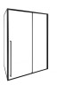 Timo Душевая дверь TDSS-120/03C-8L, раздвиж 1200*2000, проф черный + торцевое стекло TSS-1000/03C-8 1000*2000, проф черный