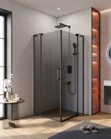 Душевой уголок CEZARES SLIDER-A-2-80/90-GRIGIO-NERO