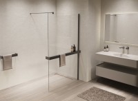 Душевая перегородка Walk-In VSW-1HR120CLGM, 1200*2000, вороненая сталь, стекло прозрачное