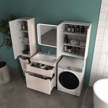 Тумба напольная STYLELINE "Марелла 70" (2 ящ.) Люкс Плюс антискрейтч карамель под раковину Марелла Люкс 700х400