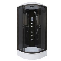 Душевая кабина Niagara Classic NG-6501-14F (90х90х215) средний поддон(26см),черный,стекло тонированное,4 места