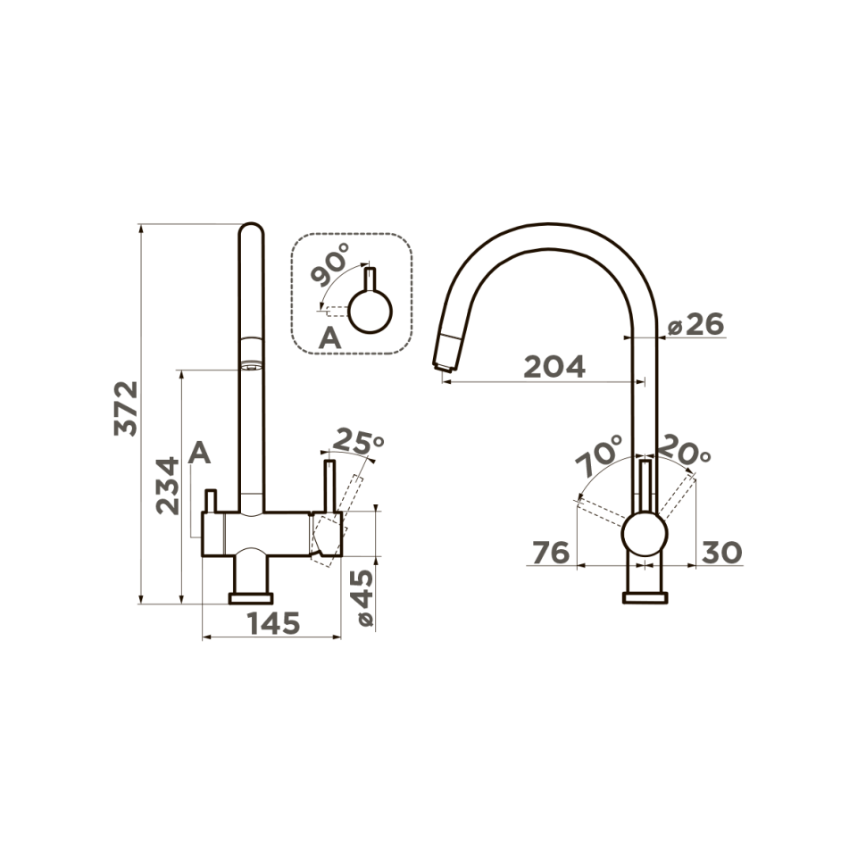 Смеситель для кухни Omoikiri Yamada-P-PA латунь/пастила