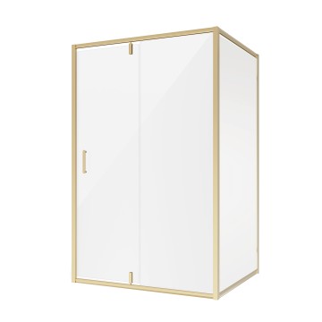 Душевое ограждение Niagara Nova NG-43-12AG-A70G (120х70х195) прямоугольник,золото,двери распашные,стекло прозрачное,2 места