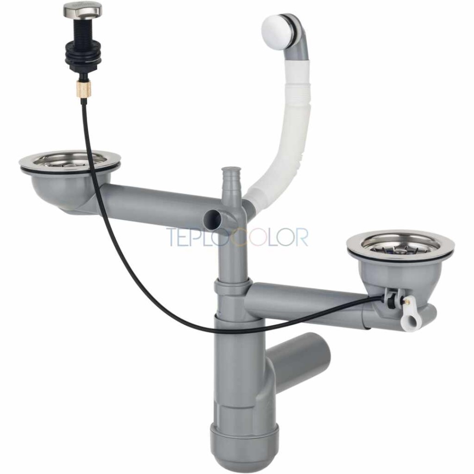 Сифон для гранитной мойки, 1.5 и 2-чаши - Space Saver