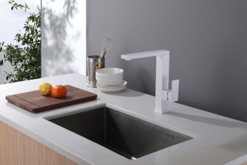 Смеситель ABBER Daheim AF8214W для кухни, белый матовый