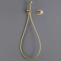 Смеситель ABBER Rund AF8725G с гигиеническим душем, золото матовое