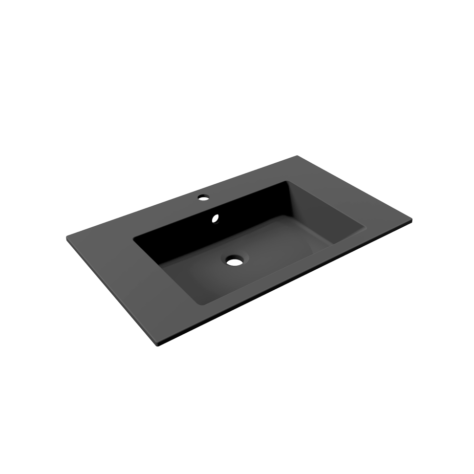 Раковина для ванной Uperwood Megan 80х48х16,5 см, черная матовая