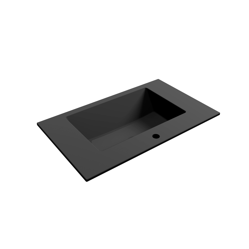 Раковина для ванной Uperwood Megan 80х48х16,5 см, черная матовая