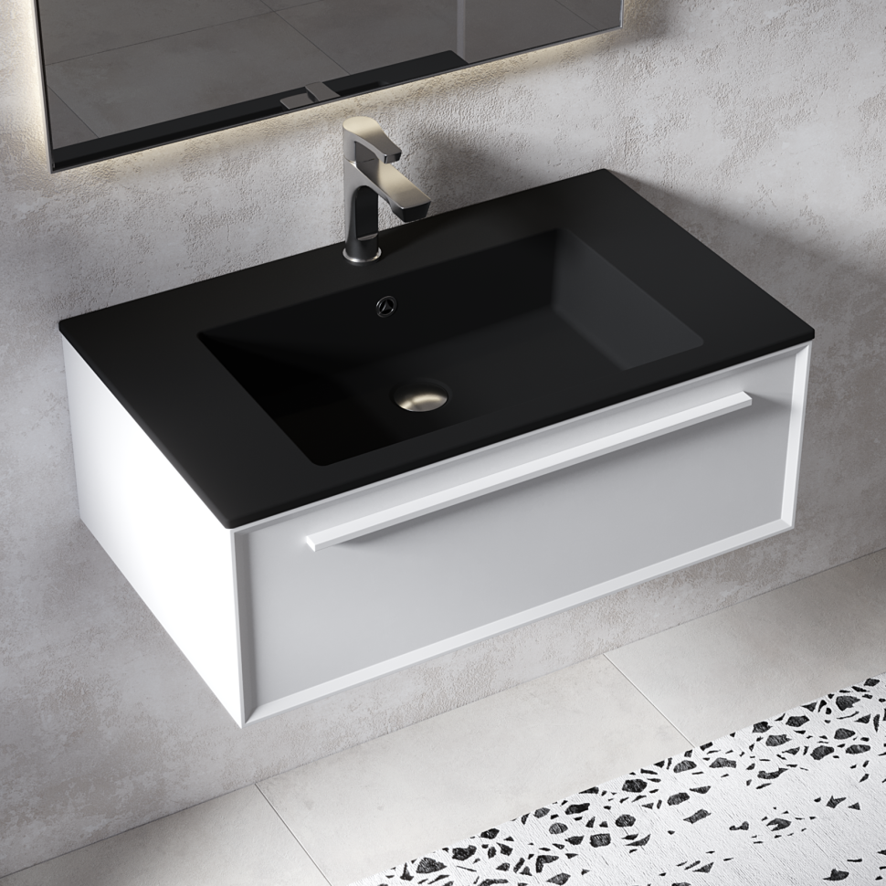 Раковина для ванной Uperwood Megan 80х48х16,5 см, черная матовая
