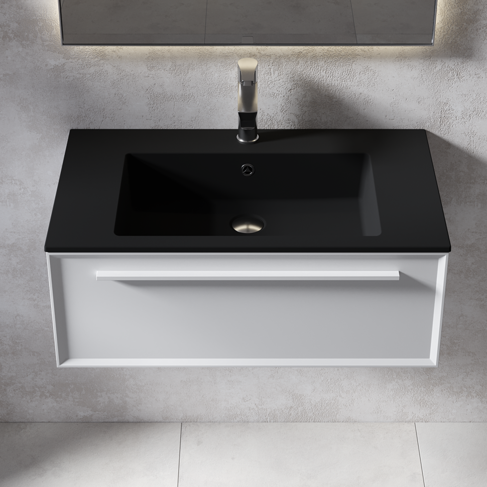 Раковина для ванной Uperwood Megan 80х48х16,5 см, черная матовая