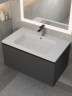 Раковина для ванной кварцевая Uperwood Lagoon Quartz 80х48х14,2 см, белая матовая, жасмин