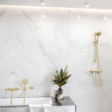 Смеситель Hansgrohe Ecostat Comfort для ванны, термостатический, цвет: шлифованная бронза 13114140