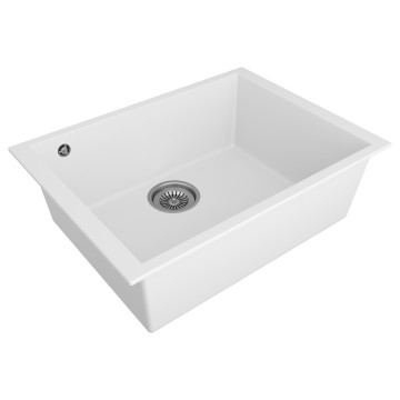Мойка GRATO 60, ULTRAGRANIT, PM866044-WH, WHITE, 600х440 мм, Paulmark