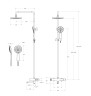 Душевая стойка со смесителем и изливом CEZARES STYLUS-CVD-IN
