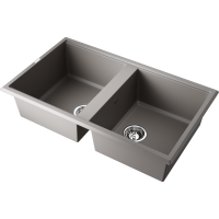 Кухонная мойка Omoikiri Tedori 86-2-GR Tetogranit/leningrad grey