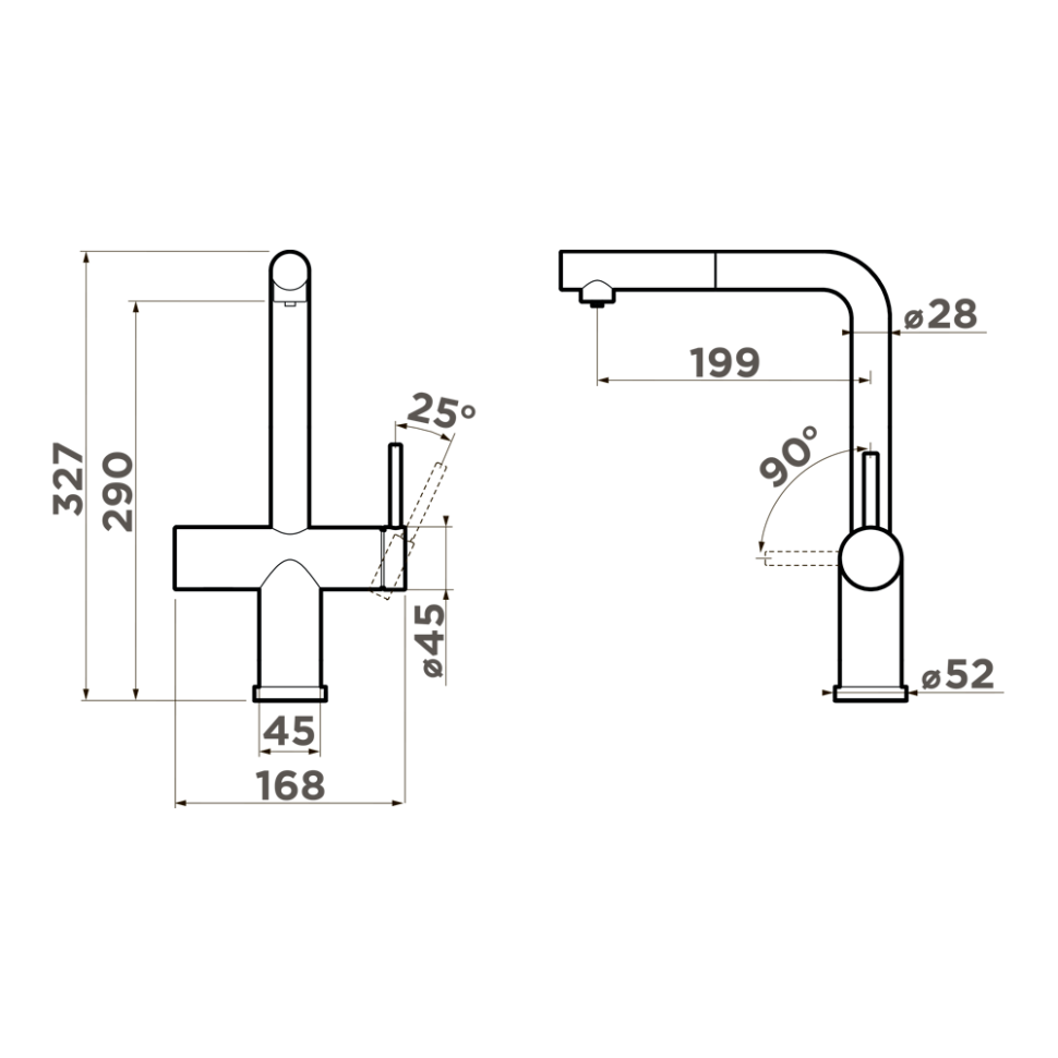 Смеситель для кухни Omoikiri Karatsu-S-GB латунь/графит