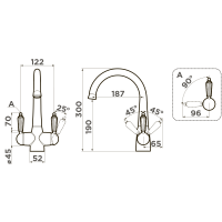 Смеситель для кухни Omoikiri Okinawa 2-G латунь/золото