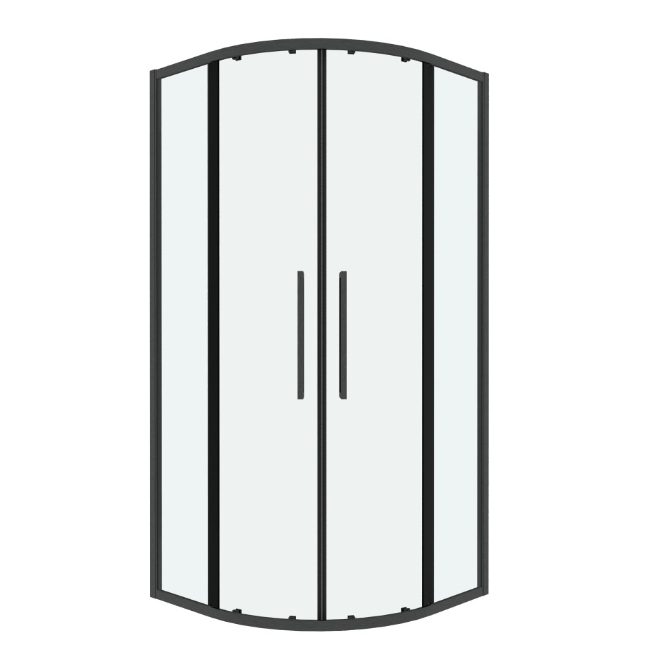 Душевое ограждение Grossman Cosmo 301.K33.02.1010.42.00 (100х100х195) четверть круга,раздвижная,графит сатин,стекло прозрачное, 1 место