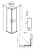 Душевое ограждение Grossman Classic 300.K33.04.9090.21.10 (90х90х195) квадрат,раздвижная,черный матовый,стекло тонированное, 2 места