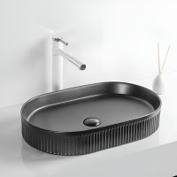 Раковина накладная MILLEAU Glace MU8009-MB (матовый чёрный)