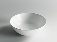 Умывальник чаша накладная круглая (цвет Белый Матовый) Element 358x358x155мм