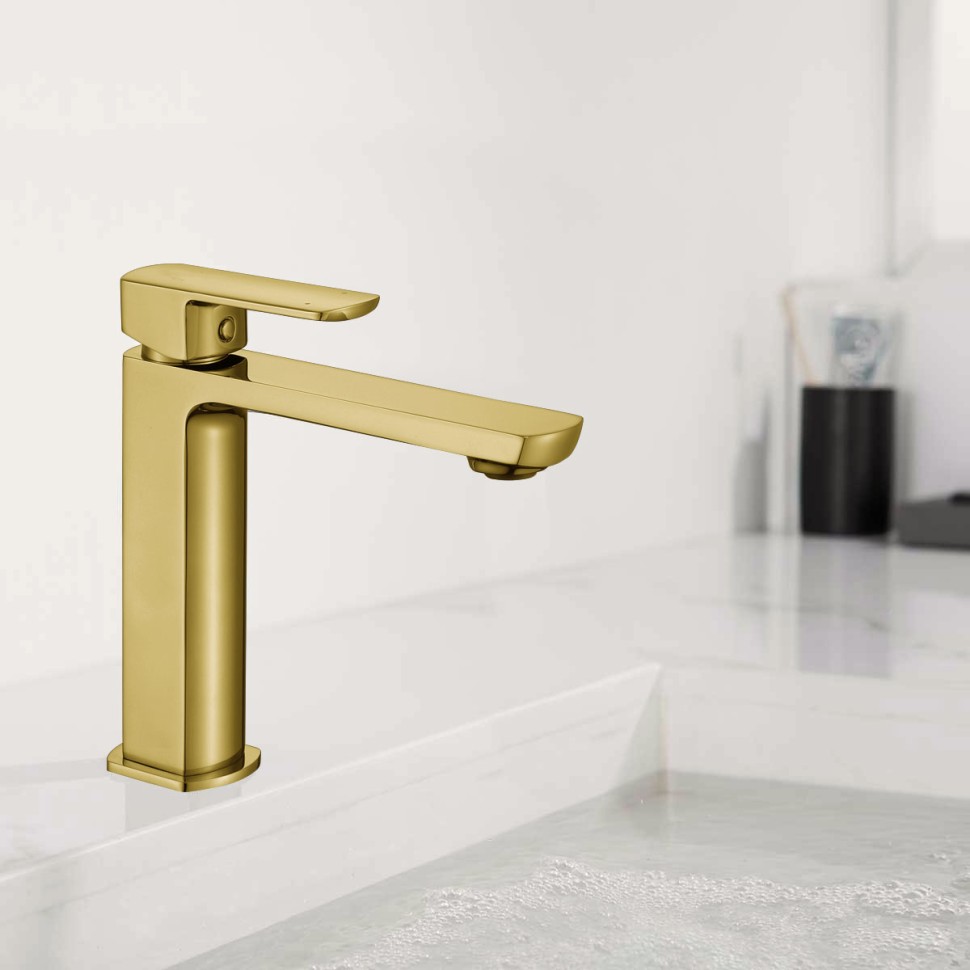 Смеситель для раковины Next VBF-1N1BG однорычажный, брашированное золото