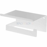 Держатель для туалетной бумаги, настенный - с полкой