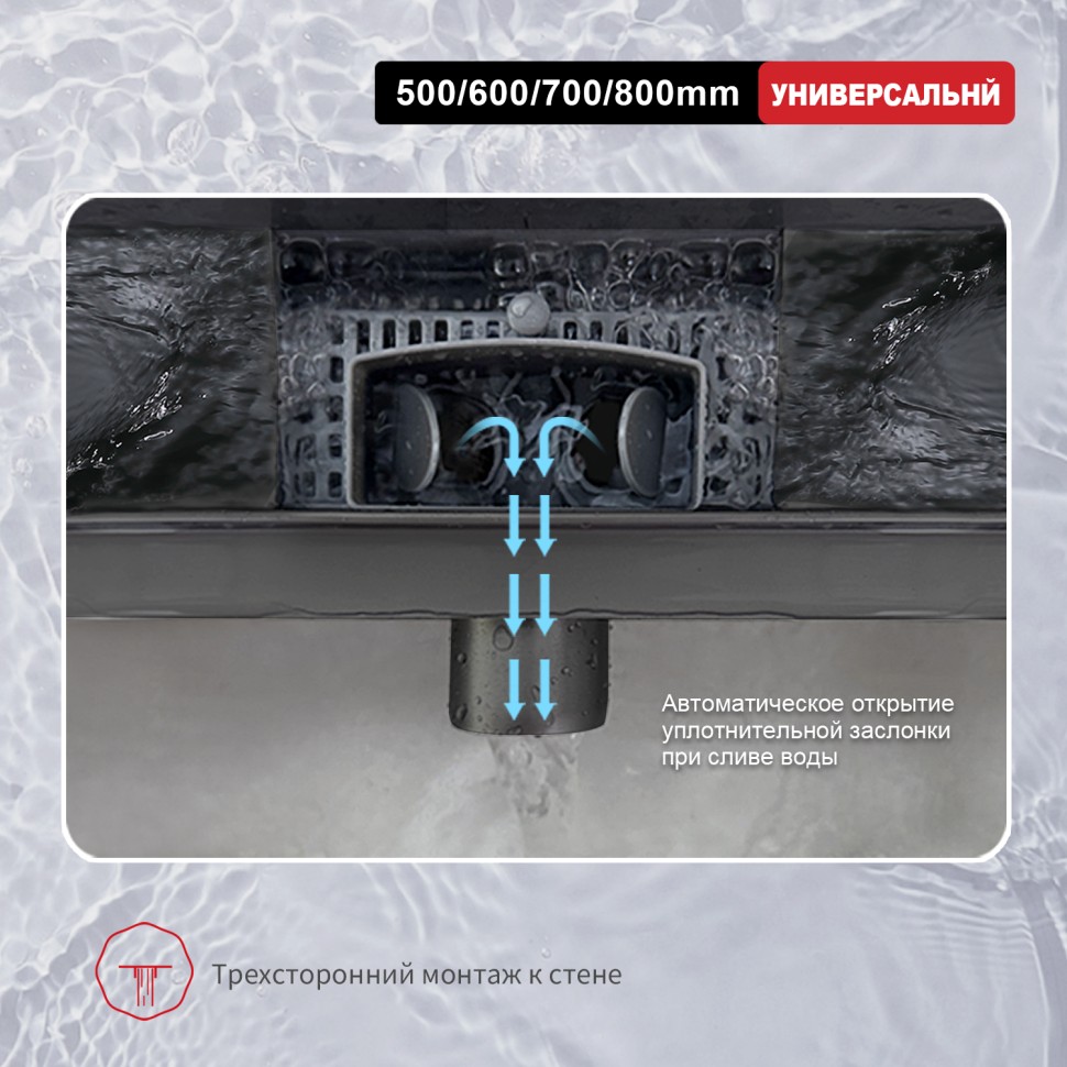 Трап для душа 70*500мм R650.50.09