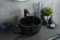 Раковина Gid Nc9077 52230 накладная черная глянцевая 40x30x18