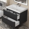 Тумба под раковину для ванной Uperwood Tanos 70 см, подвесная, черная матовая