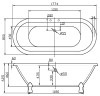 Акриловая ванна BELBAGNO BB21