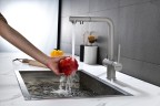 Смеситель для кухни SERPENTINE, серый, Se213222-GR, Paulmark