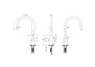 Смеситель для кухни Salix, белый матовый, Sa213419-431(WH), Paulmark