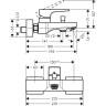 Смеситель для ванн, для душа Hansgrohe Metropol черный (32540670)