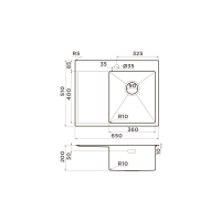 Кухонная мойка Omoikiri Akisame 65-R-IN нерж. сталь/нержавеющая сталь