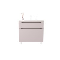 Тумба напольная STYLELINE "Марелла 80" (2 ящ.) Люкс Плюс антискрейтч карамель под раковину Марелла Люкс 800х400