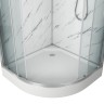 Душевая кабина Niagara Luxe NG-7702M (100x100х210) низкий поддон(15см),дверь раздвижная,стенки мрамор,3 места