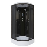 Душевая кабина Niagara Classic NG-6501-14P (90х90х215) средний поддон(26см),черный,стекло тонированное,4 места